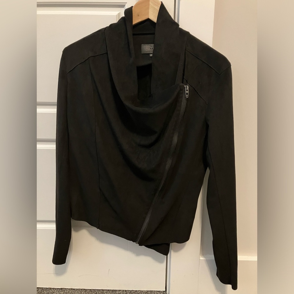 Blanknyc suede moto side zip jacket